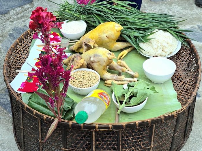 Mâm lễ cúng hồn trâu