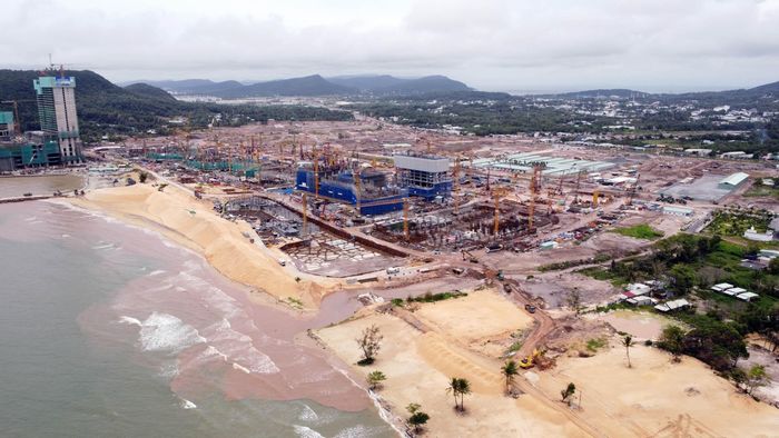 Các công trình hạ tầng phục vụ APEC 2027đang được đẩy nhanh tốc độ thi công. Ảnh: TTXVN