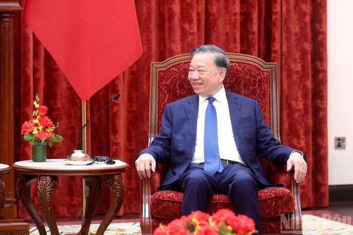 Tổng Bí thư, Chủ tịch nước Tô Lâm phát biểu tại cuộc tiếp.