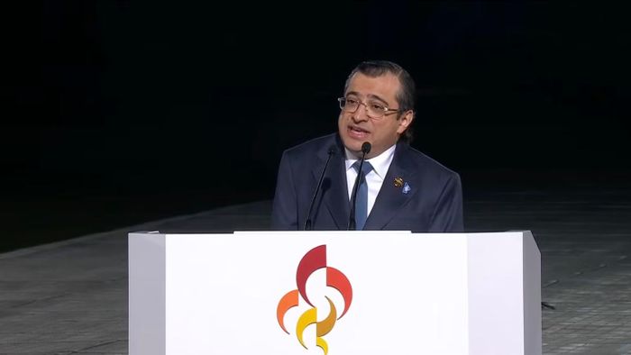 Ông Majid Rashed, Chủ tịch Ủy ban Paralympic châu Á phát biểu. (Ảnh: Ban tổ chức)