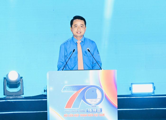  Đồng chí Lê Tuấn Anh phát biểu tại buổi lễ. Ảnh: VIỆT DŨNG 