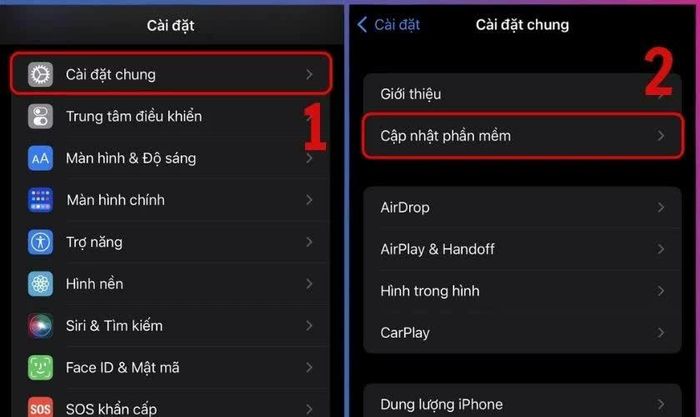 Mở Cài đặt, chọn Cài đặt chung.
