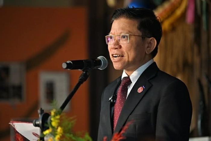 GS.TS. Hoàng Anh Tuấn, Hiệu trưởng Trường Đại học Khoa học Xã hội và Nhân văn, Đại học Quốc gia Hà Nội phát biểu. (Nguồn: BTC)