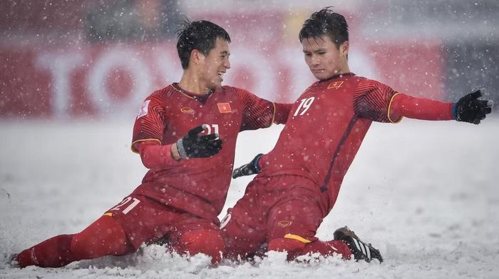 Quang Hải cùng đội U23 tạo nên một chương đặc biệt trong lịch sử bóng đá Việt Nam. Ảnh: AFC