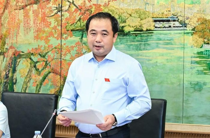 Bí thư Thành ủy Hà Nội Trần Đức Thắng. Ảnh: Minh Châu.