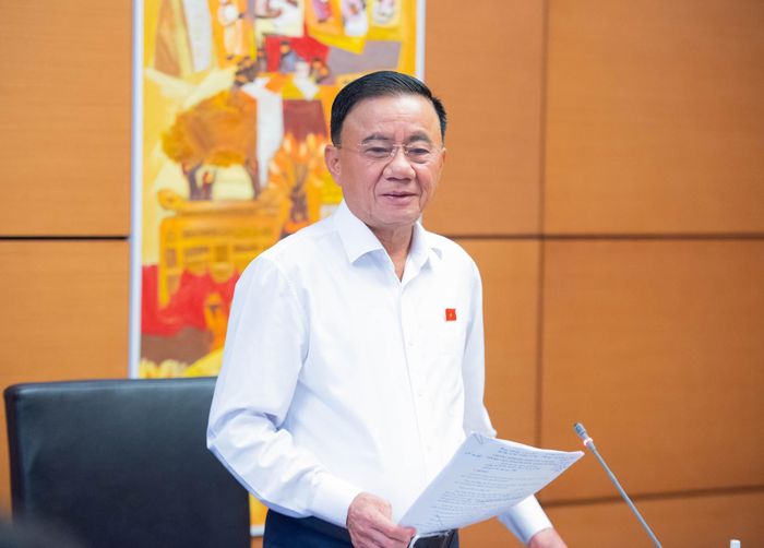Thường trực Ban Bí thư Trần Cẩm Tú phát biểu tại tổ. Ảnh: Media Quốc hội
