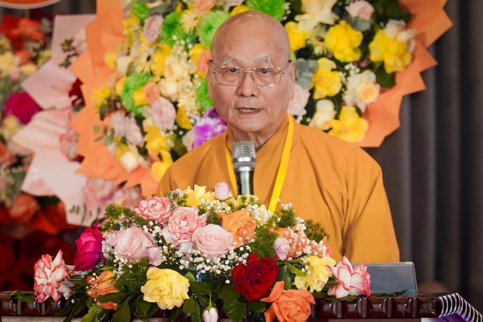 Hòa thượng Thích Hải Ấn phát biểu