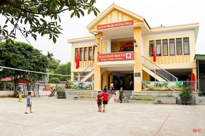 Nhà văn hóa cộng đồng, một trong những thiết chế văn hóa góp phần nâng cao đời sống tinh thần người dân tại các thôn, tổ dân phố trên địa bàn Hà Tĩnh.
