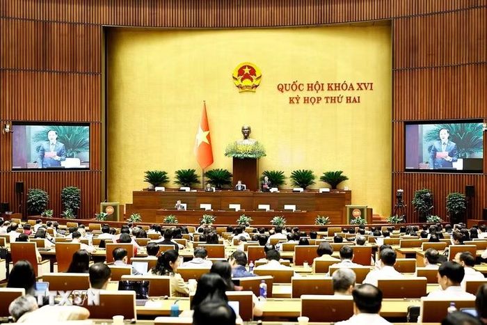 Phó Chủ tịch Quốc hội Nguyễn Khắc Định phát biểu. (Ảnh: Doãn Tấn/TTXVN)