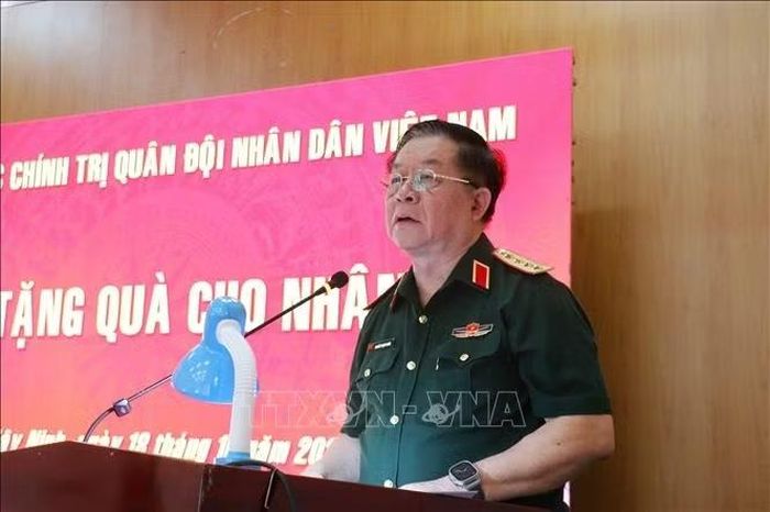 Đại tướng Nguyễn Trọng Nghĩa phát biểu tại chương trình.
