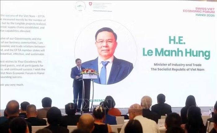 Bộ trưởng Bộ Công Thương Lê Mạnh Hùng phát biểu. Ảnh: Phạm Kiên/TTXVN