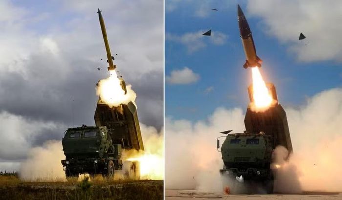 Tên lửa GMLRS (bên trái) và tên lửa đạn đạo ATACMS phóng từ hệ thống HIMARS - Các cuộc tấn công sử dụng cả hai đều dựa vào dữ liệu nhắm mục tiêu vệ tinh. Ảnh: MW.