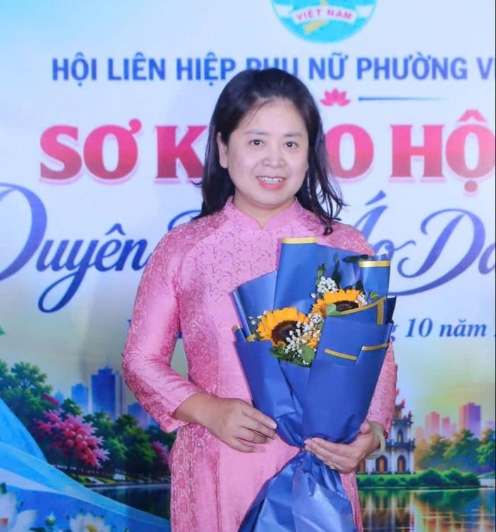 Chị Trần Thu Hiền, Chủ tịch Hội LHPN phường Việt Hưng, Hà Nội