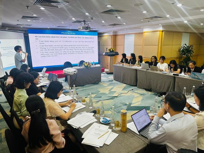 Ông Nguyễn Văn Anh, Đại diện Nhóm Hỗ trợ kỹ thuật TAT trình bày tại Hội thảo