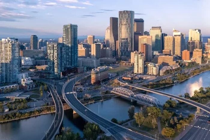 Toàn cảnh thành phố Calgary từ trên cao. Ảnh: Wei Fang/Getty Images
