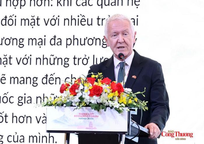 Ông Ivo Sieber, Phó Chủ tịch SVEF phát biểu.