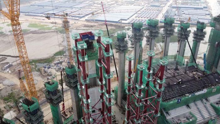 Công trình chính của sân vận động VinFast - Trống Đồng có hình tròn, đường kính lên tới 408m. 