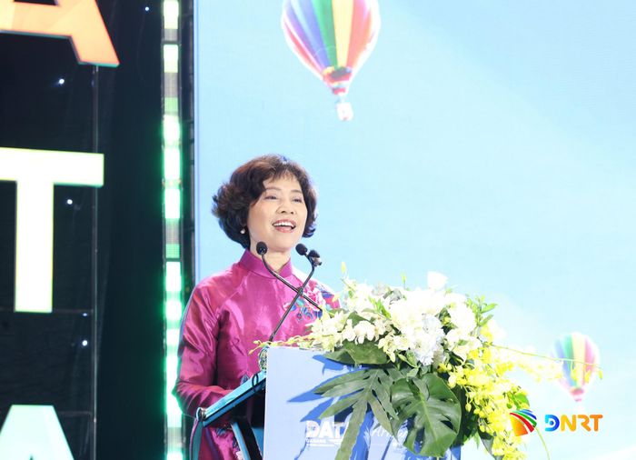 Phó Chủ tịch Thường trực Hiệp hội Du lịch Việt Nam Cao Thị Ngọc Lan phát biểu tại sự kiện. Ảnh: NGỌC HÀ