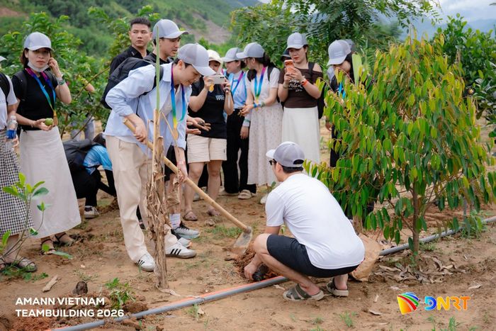 Khu du lịch Leaf Village & Farm - Làng Lá tổ chức cho du khách trồng cây kết hợp tham quan, trải nghiệm. Ảnh: Khu du lịch cung cấp