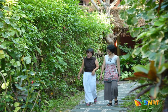 Không gian xanh tại An Villa (phường Hội An Đông). Ảnh: XUÂN DŨNG