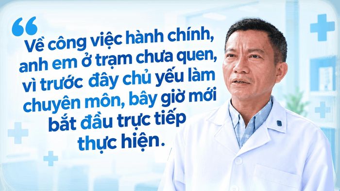 Bác sĩ Huỳnh Kim Long, Phó Giám đốc phụ trách Trạm Y tế xã Lãnh Ngọc