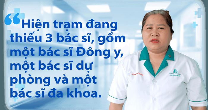 Bà Nguyễn Thị Yến Oanh, Quyền Giám đốc Trạm Y tế xã Thăng Phú.