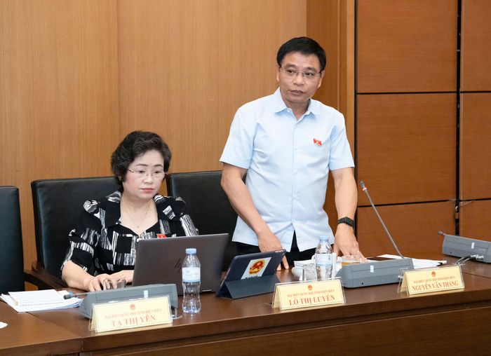 Phó Thủ tướng Chính phủ Nguyễn Văn Thắng, đại biểu Quốc hội tỉnh Điện Biên phát biểu ý kiến tại phiên thảo luận.