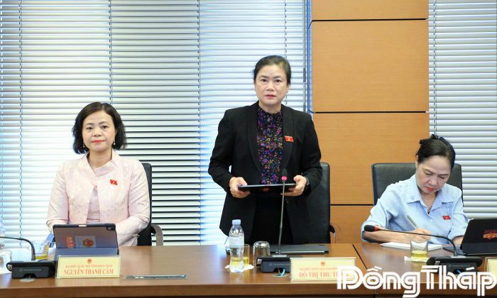 Đại biểu Đỗ Thị Thu Thảo phát biểu ý kiến thảo luận.