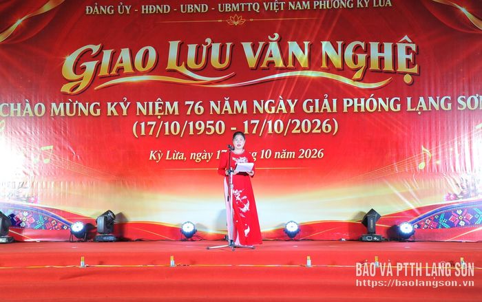 Lãnh đạo UBND phường kỳ lừa phát biểu ôn lại kỷ niệm 76 năm Ngày giải phóng Lạng Sơn (17/10/1950 - 17/10/2026)