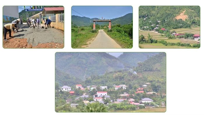 Những tuyến đường liên thôn được bê tông hóa góp phần rút ngắn khoảng cách chênh lệch vùng miền, tạo diện mạo nông thôn xã thêm khởi sắc.