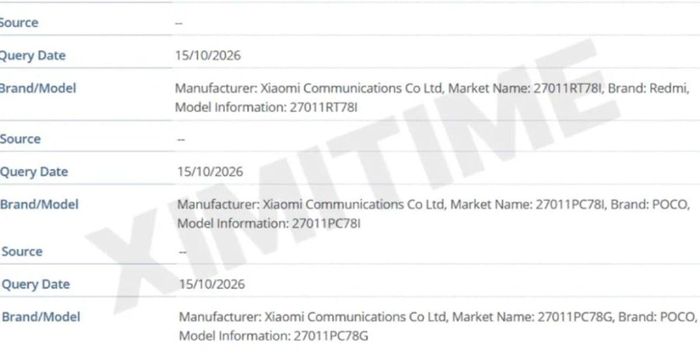 Danh sách IMEI của Redmi Turbo 6 Max