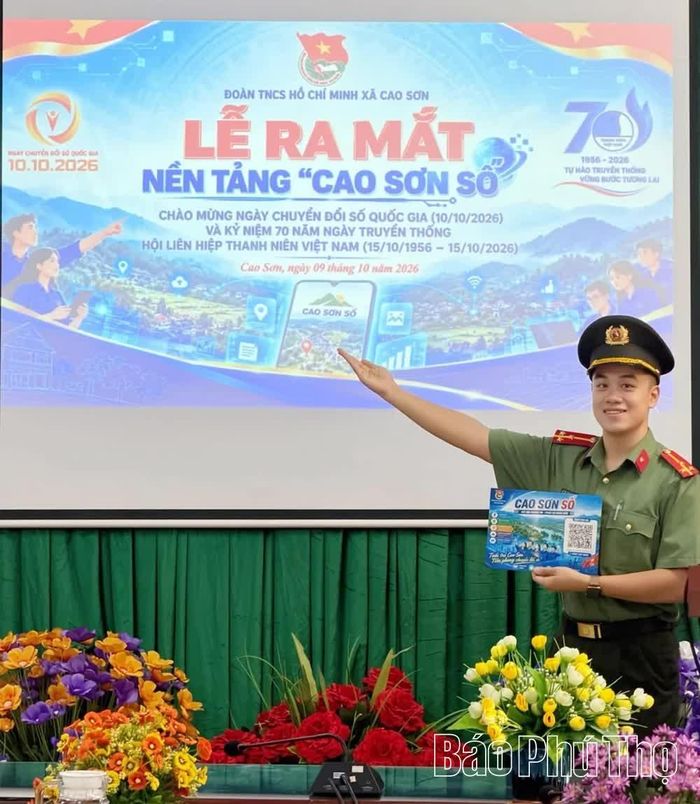 Ngày 9/10, Đoàn TNCS Hồ Chí Minh xã Cao Sơn ra mắt nền tảng “Cao Sơn số”, hưởng ứng Ngày Chuyển đổi số quốc gia năm 2026.