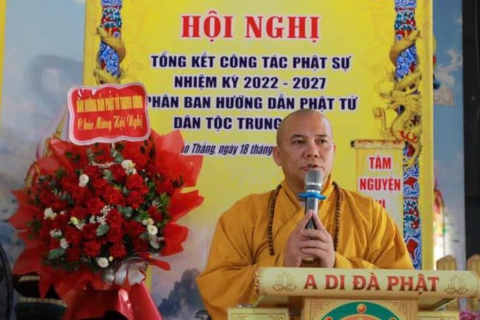  Thượng tọa Thích Vạn Nhơn báo cáo hoạt động Phật sự nhiệm kỳ IX (2022-2027) 