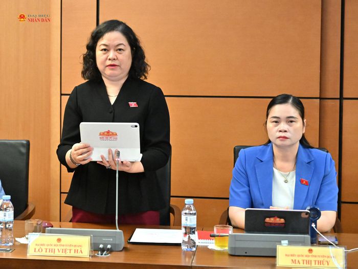 ĐBQH Lò Thị Việt Hà (Tuyên Quang) phát biểu