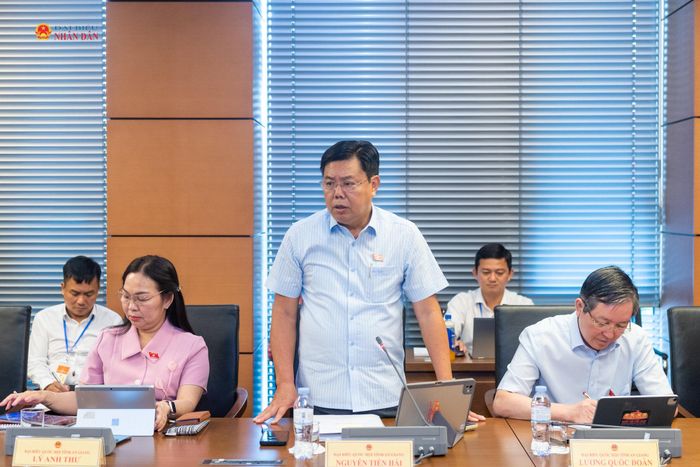 ĐBQH Nguyễn Tiến Hải (An Giang) phát biểu. Ảnh: Mạnh Hưng