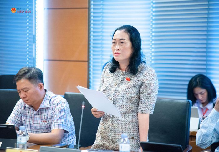 ĐBQH Trần Thị Hoa Ry (Cà Mau) phát biểu. Ảnh: Xuân Quý