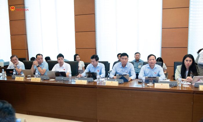 Các đại biểu tham gia phiên thảo luận tổ. Ảnh: Lâm Hiển
