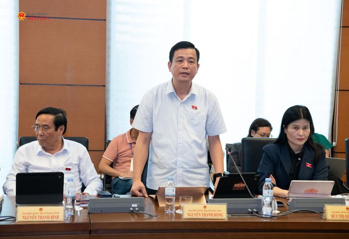 ĐBQH Nguyễn Thành Đồng (tHà Tĩnh) phát biểu thảo luận tại Tổ 3. Ảnh: Lâm Hiển