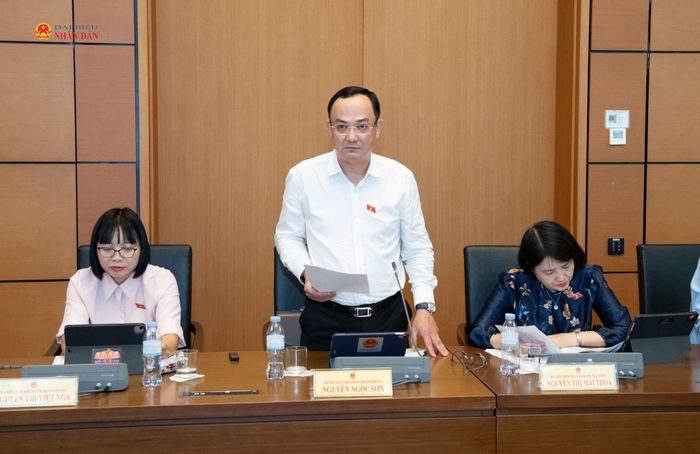 ĐBQH Nguyễn Ngọc Sơn (TP. Hải Phòng) phát biểu thảo luận tại Tổ 3. Ảnh: Lâm Hiển