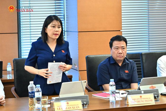ĐBQH Lê Đào An Xuân (Đắk Lắk) phát biểu.