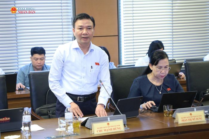 ĐBQH Chu Mạnh Hùng (Tây Ninh) phát biểu. Ảnh: Đắc Trường