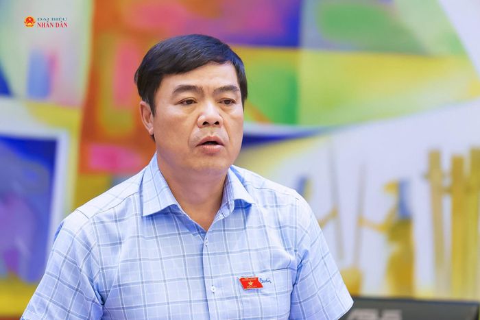ĐBQH Đặng Đức Hiệp (Lâm Đồng) phát biểu thảo luận tại tổ. Ảnh: Phạm Thắng