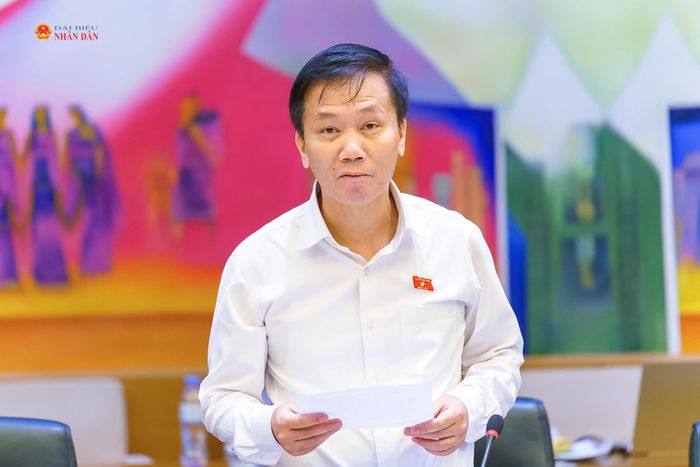 ĐBQH Lâm Văn Đoan (Lâm Đồng) phát biểu thảo luận tại tổ. Ảnh: Phạm Thắng