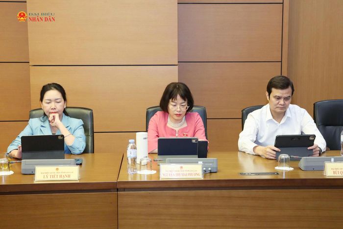 Các ĐBQH tỉnh Gia Lai tham dự thảo luận tổ. Ảnh: An Nhiên