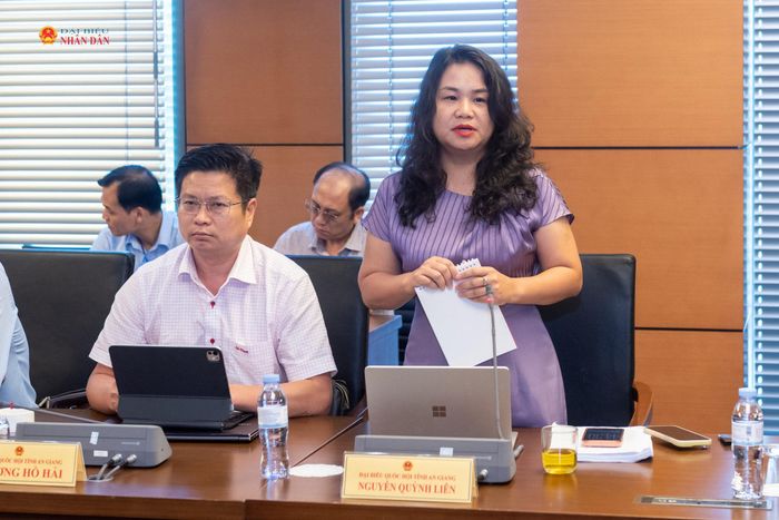 ĐBQH Nguyễn Quỳnh Liên (An Giang) phát biểu. Ảnh: Mạnh Hưng