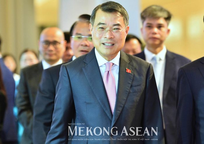 Thủ tướng Chỉnh phủ Lê Minh Hưng dự và phát biểu tại Lễ công bố sản phẩm đạt Thương hiệu quốc gia Việt Nam lần thứ 10 năm 2026. Ảnh: Lê Hồng Nhung - Mekong ASEAN