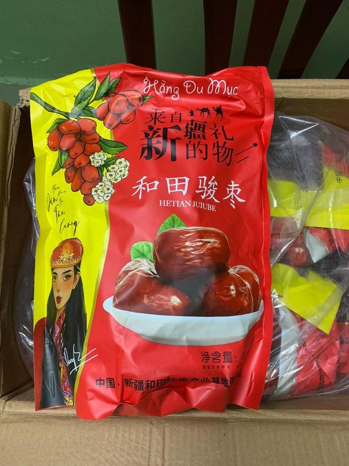 Sản phẩm táo đỏ nhãn hiệu "Hằng Du Mục".