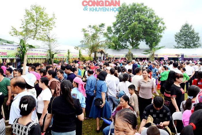 Đông vui Lễ hội "Hương cốm mùa thu" Hợp Thành. Ảnh: Quốc Hồng