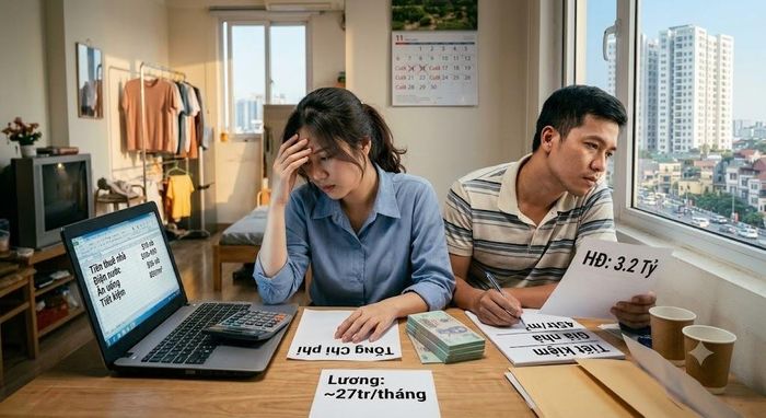“Cơm áo gạo tiền” đang trở thành rào cản lớn nhất ngăn người trẻ chạm tay vào hạnh phúc gia đình (Ảnh minh họa: AI)