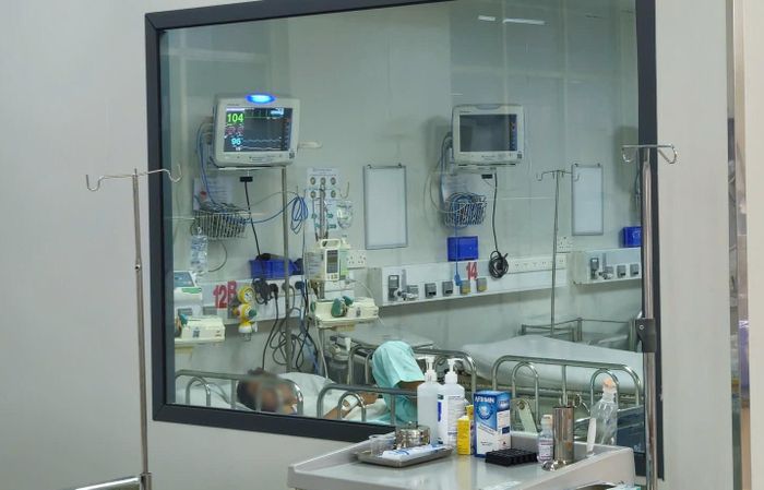 Trường hợp mắc não mô cầu điều trị tại Bệnh viện Bệnh Nhiệt đới. (Ảnh: BVCC)
